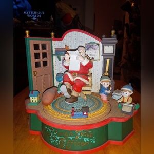 Coca Cola Musical Collection Santa Claus Music Box Lights Up 1993